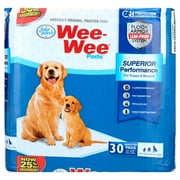 Four Paws Wee Wee Absorbent Potty Training Dog & Puppy Pads, Pet Pee Pads, Standard 30ct