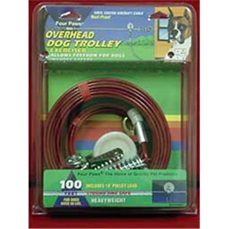 Four Paws Products Heavy Trolley Silver 100 Feet - 84071