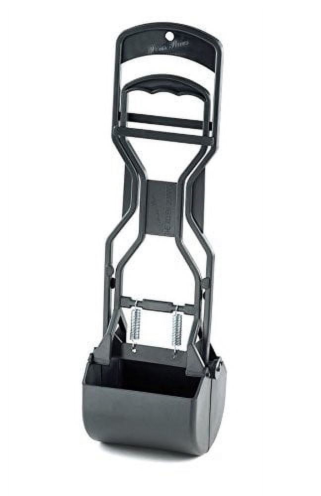Compact Black Plastic Spring Action Dog Waste Scooper