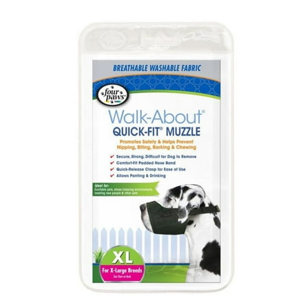 Four Paws Quick Fit Muzzle [Dog, Muzzles Wire & Nylon] Size 5 - Fits 8.25" Snout