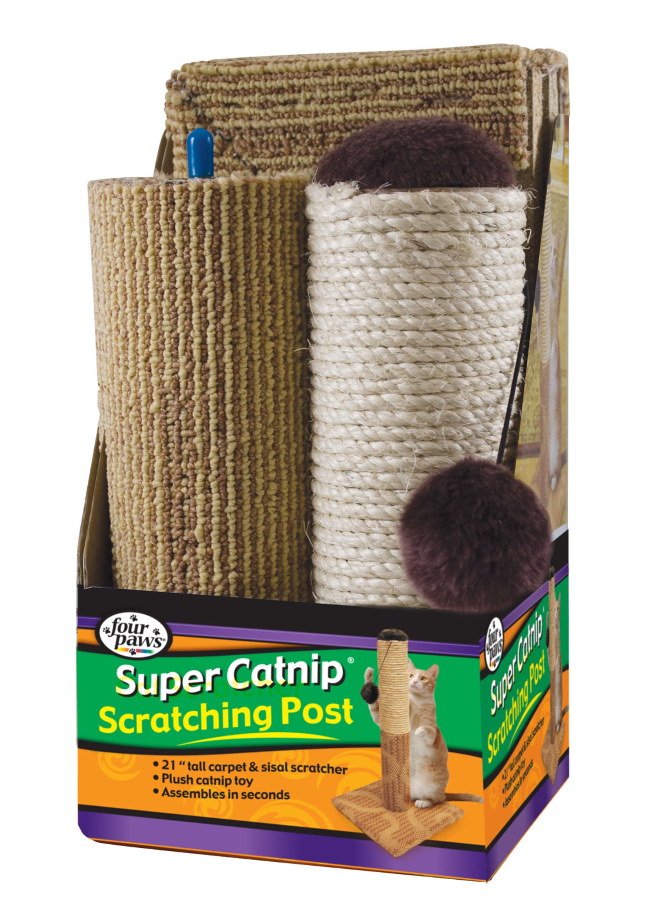 Tall carpeted cat 2025 scratching post