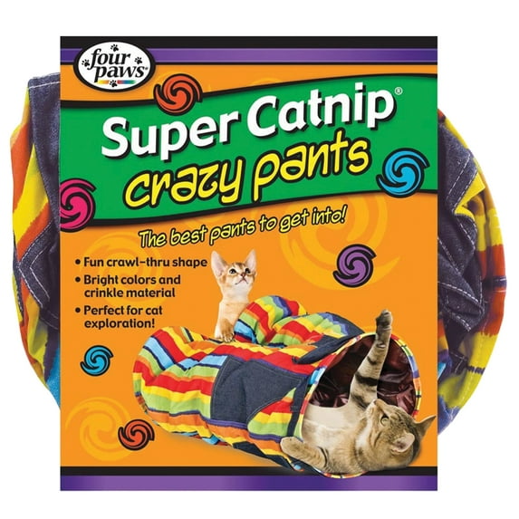 Four Paws Super Catnip Crazy Cat Tunnel Pants Toy 12" x 25" x 9"