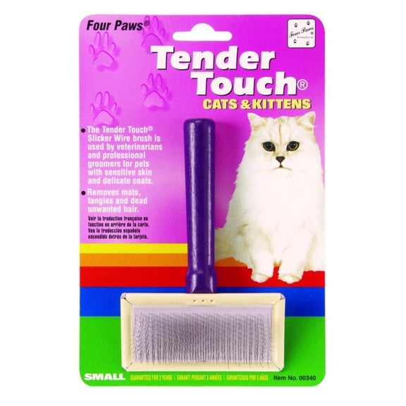 Four Paws Tender Touch Slicker Wire Brush for Cats 2-Pack