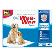 Four Paws Wee Wee Absorbent Potty Training Dog & Puppy Pads, Pet Pee Pads, Standard 150 Count