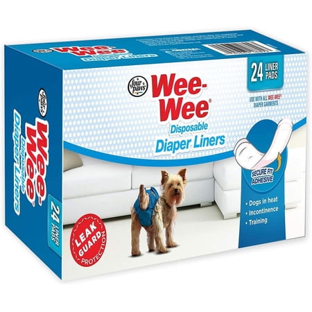 Four Paws Wee Wee Diaper Garment Pads [Dog, Sanitary Pants & Pads] 24 Pads