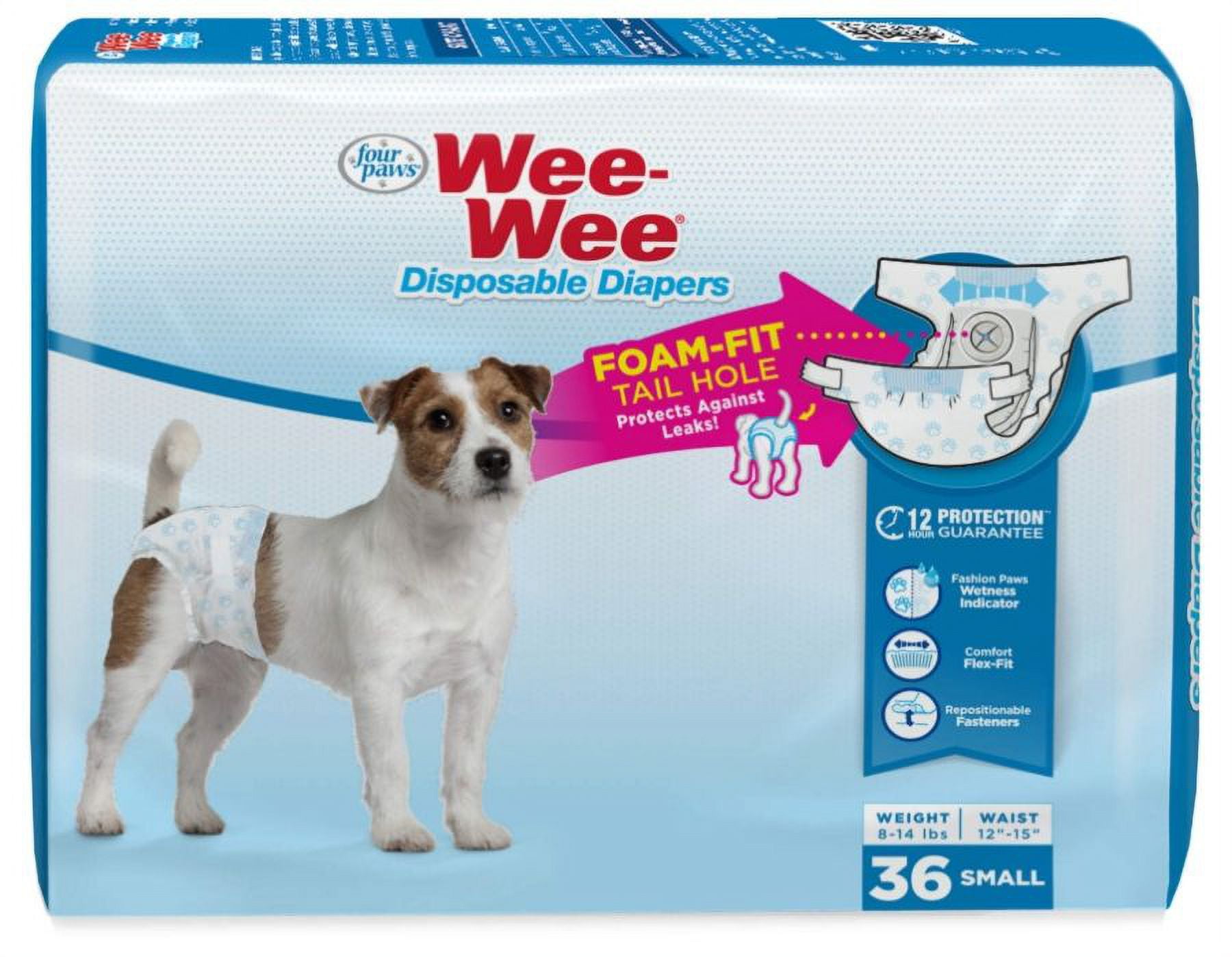 Four Paws Wee Wee Disposable Diapers Small [Dog, Housebreaking Aids] 36