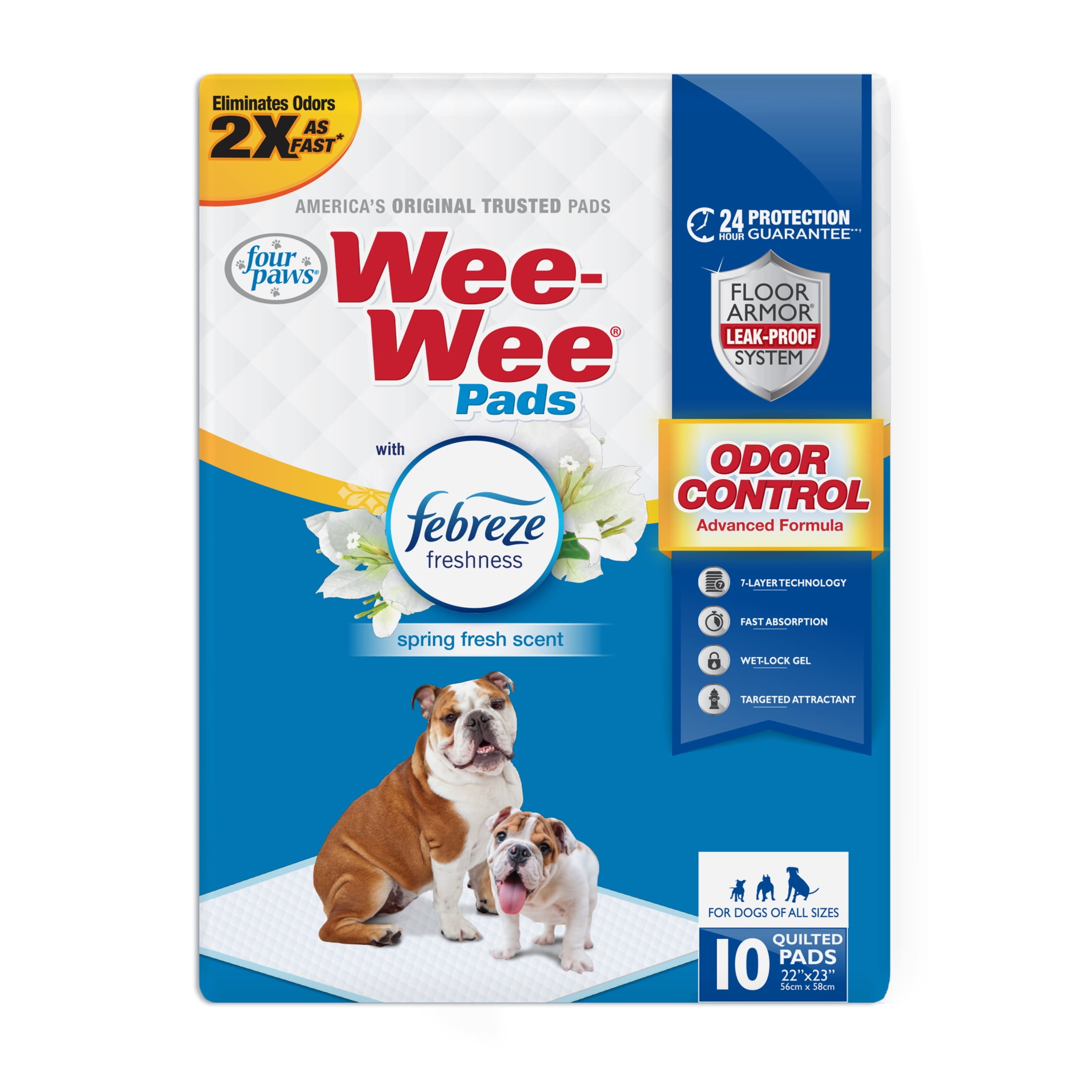 The Coupon deal of  Four Paws Wee-Wee Febreze Freshness Odor Control Potty Training Dog & Puppy Pads, 10 Count