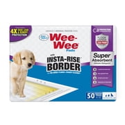 Four Paws Wee-Wee Super Absorbent Dog Pee Pads with Insta-Rise  Border 22 x 23 50 Count