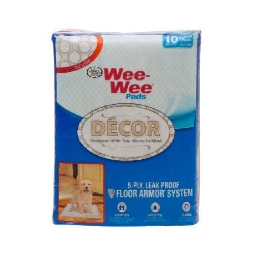 Four Paws Wee Wee Pads, Tile D?cor, 10 Count