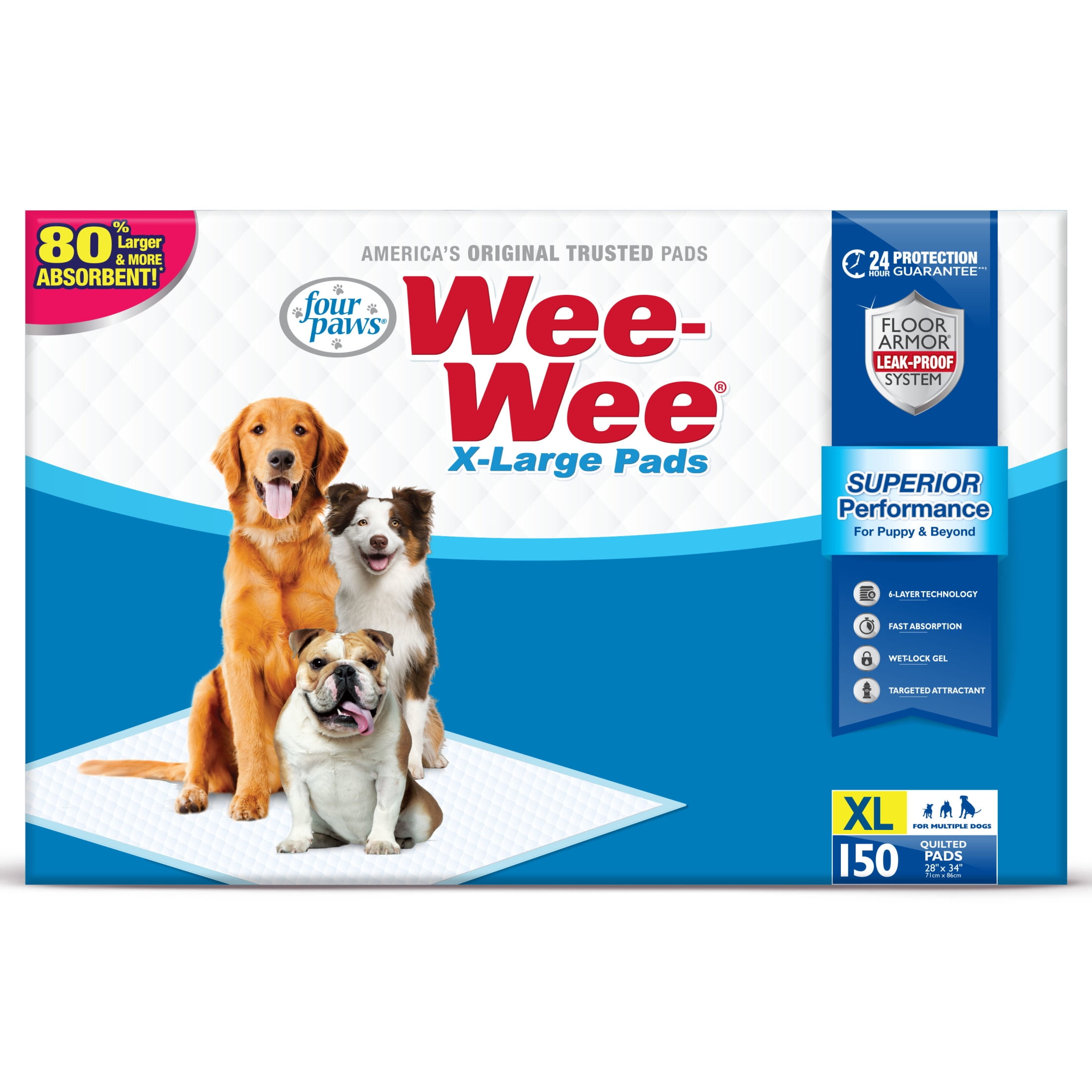 Wee-Wee X-Large Superior Performance Dog Pee Pads