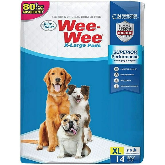 Four Paws X-Large Wee Wee Pads [Dog, Housebreaking Aids] 14 count