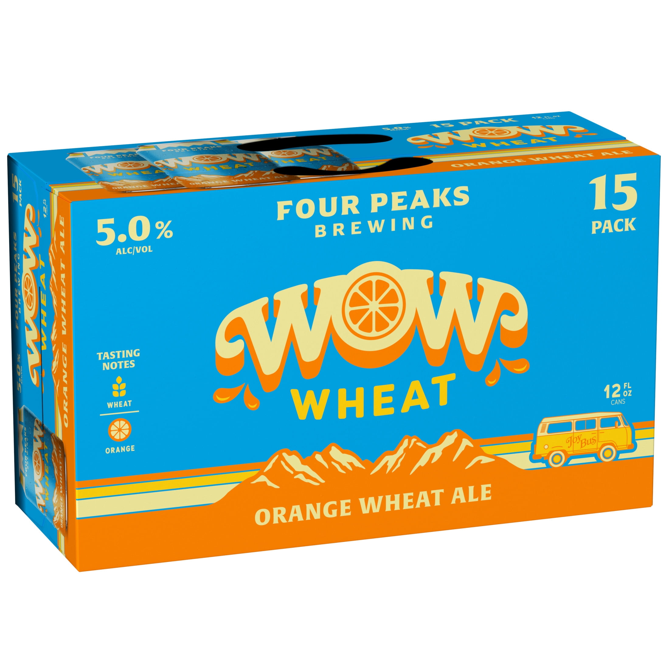 Four Peaks Wheat the Joy Bus Wow Craft Beer, 15 pack, 12 fl oz