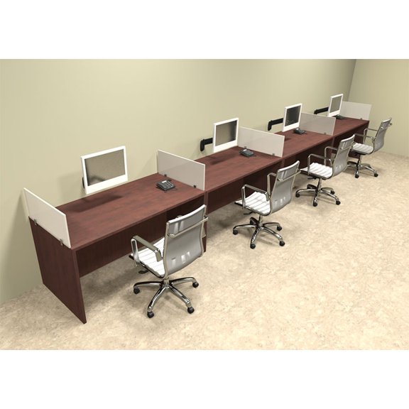 Four Person Divider Modern Office Workstation Desk Set, #OT-SUL-SP10