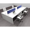 thumbnail image 1 of Four Person Modern Accoustic Divider Office Workstation Desk Set, #OF-CPN-FPRB5, 1 of 2