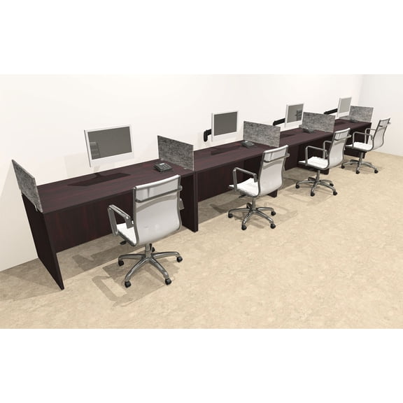 Four Person Modern Accoustic Divider Office Workstation Desk Set, #OT-SUL-SPRG11