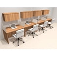 thumbnail image 1 of Four Person Modern Acrylic Divider Office Workstation Desk Set, #OT-SUS-SP36, 1 of 2