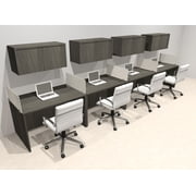 Four Person Modern Acrylic Divider Office Workstation Desk Set, #OT-SUS-SP40
