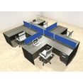 thumbnail image 1 of Four Person Modern Divider Office Workstation Desk Set, #OT-SUL-SPB79, 1 of 2