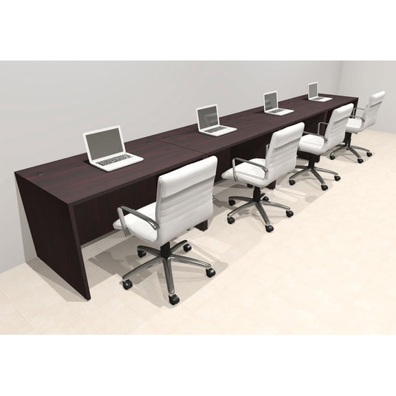 Four Person Modern No Panel Office Workstation Desk Set, #OT-SUS-SPN13