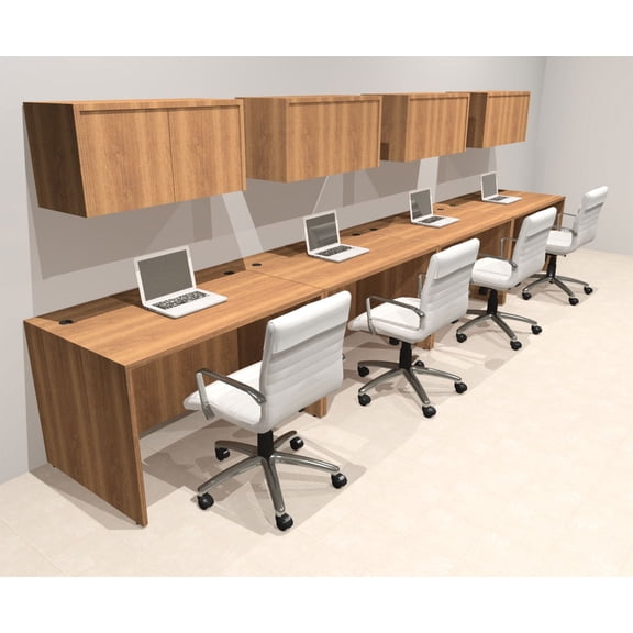 Four Person Modern No Panel Office Workstation Desk Set, #OT-SUS-SPN36
