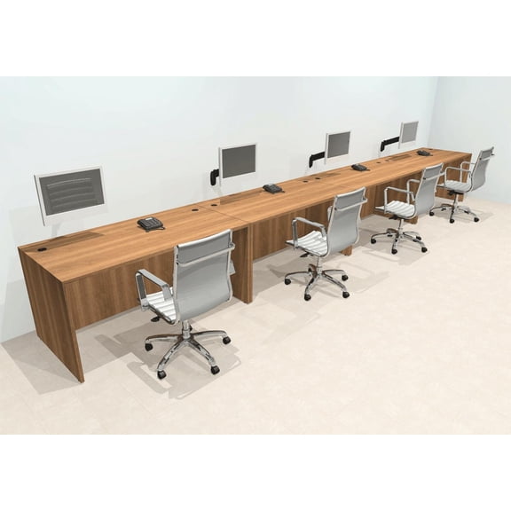 Four Person Modern Office Workstation Desk Set, #OT-SUL-SPN9
