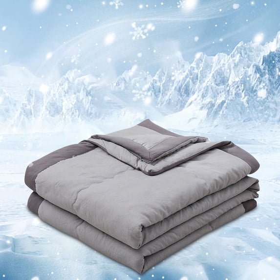 Four-Piece Bed Sheet Set,Ice Blanket For All Season Lightweight Summer Cooler Quilt For Hot Sleepers And Night Cooler Comforter Double Cold Effect Blanket Cooler Fiber Soft Blanke