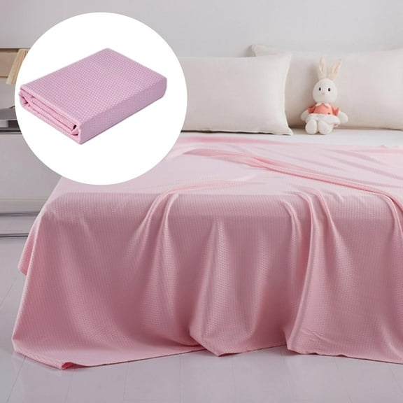 Four-Piece Bedding Set,Summer Cool Blanket Summer Fiber Ice Silk Cover Summer Blanket Children's Double Fiber Towel Cool Blanket Quilt Conditioning Blanket Baby