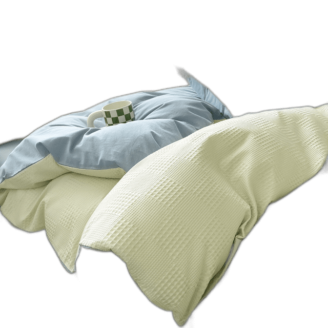 FourPiece Cotton Bed Set, Waffle Cotton Quilt Cover, FourSeason