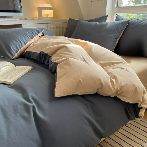 Four-Piece Dorm Bedding Set,Student Bedding,Quilt Cover,Bed Sheet,Pillowcases,Soft Polyester Bedding,Comfortable Bedding,Double-Sided Bedding,Washable Bedding,Fresh Color Bedding,Bedroom Decor