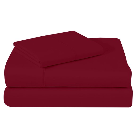 Four-Piece Set Four Pieces Beddings California King In Burgundy