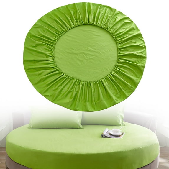 Four-Piece Set Four Pieces Beddings Cotton Solid Color Round Bed Sheet D A