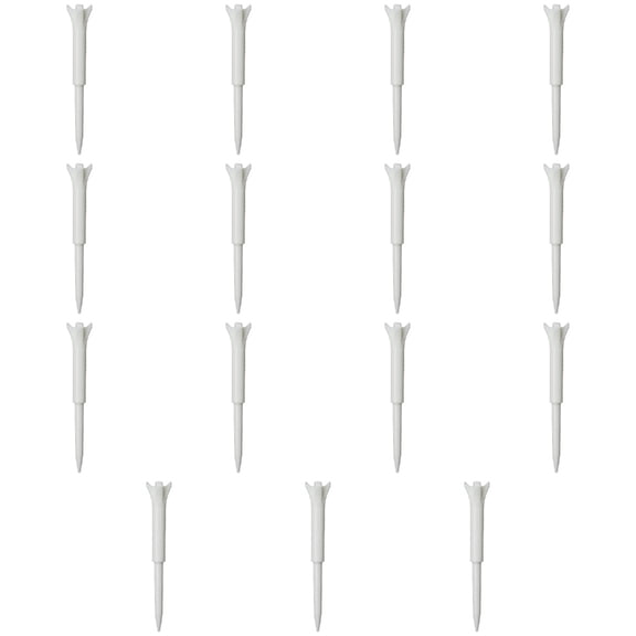 Four-Point Golf Tees with ABS Plastic Construction, 15-Count Pack