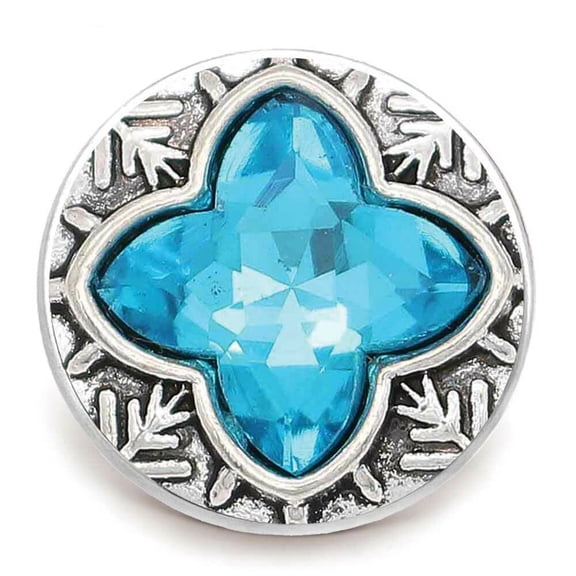 Four Point Rhinestone Snap Jewelry Ginger Charm Button, For Interchangeable DIY Customizable Accessories