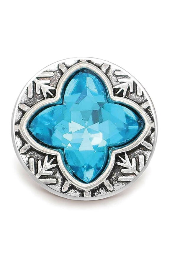 Four Point Rhinestone Snap Jewelry Ginger Charm Button, For Interchangeable DIY Customizable Accessories