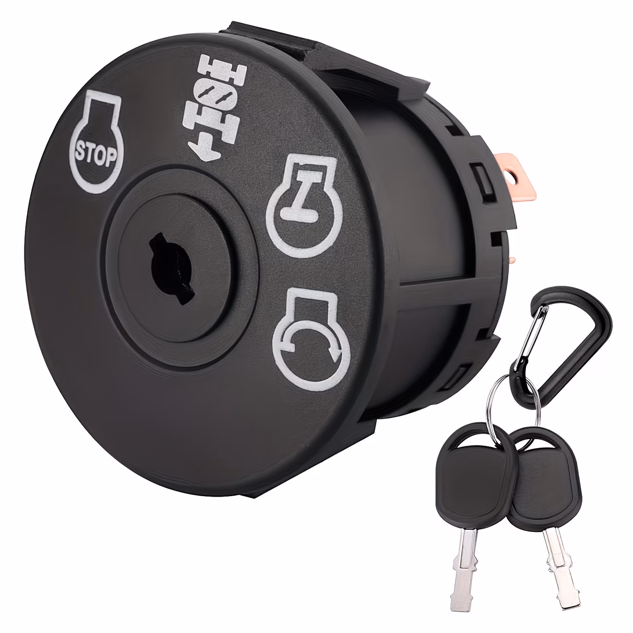 Four-Position Ignition Switch for Lawn Mower, Includes 2 Keys, Universal Replacement Part for Garden Tractors & Riding Mowers