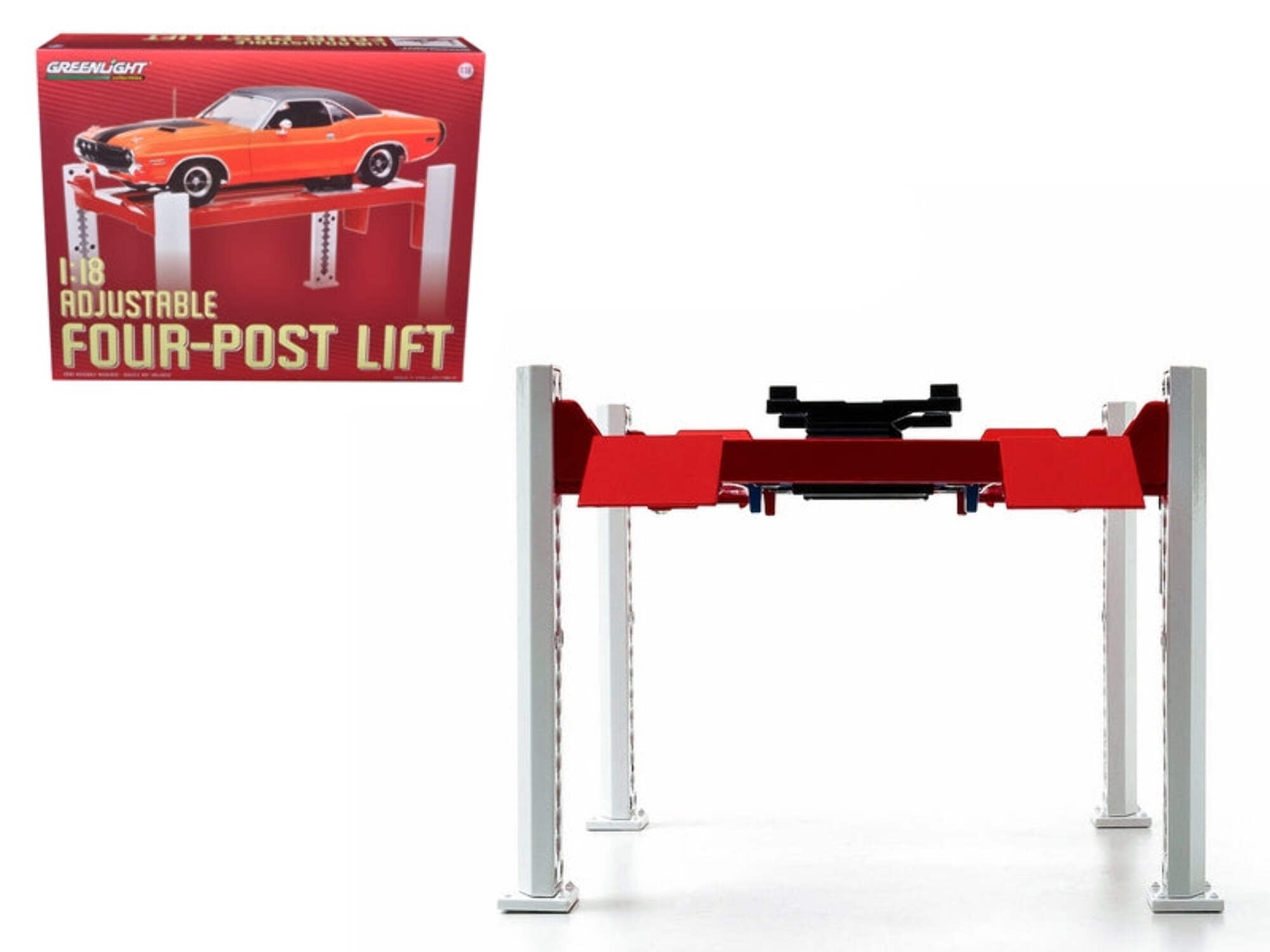 ミニカー GREENLIGHT 1:18 Four-Post Lift Greenlight 1/18 Adjustable Four-Post Lift - Gone In 60
