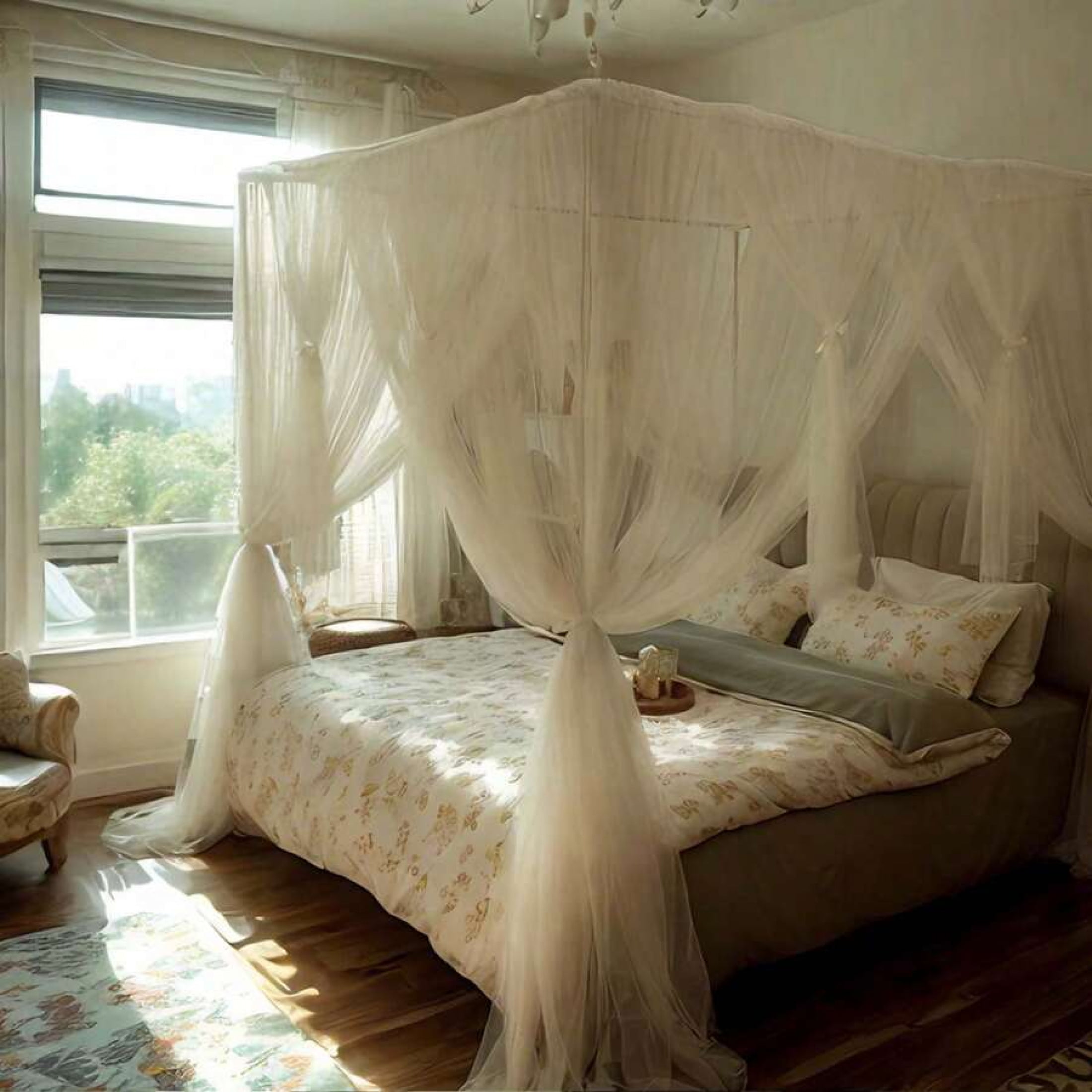 Romantic Canopy Bed Curtains