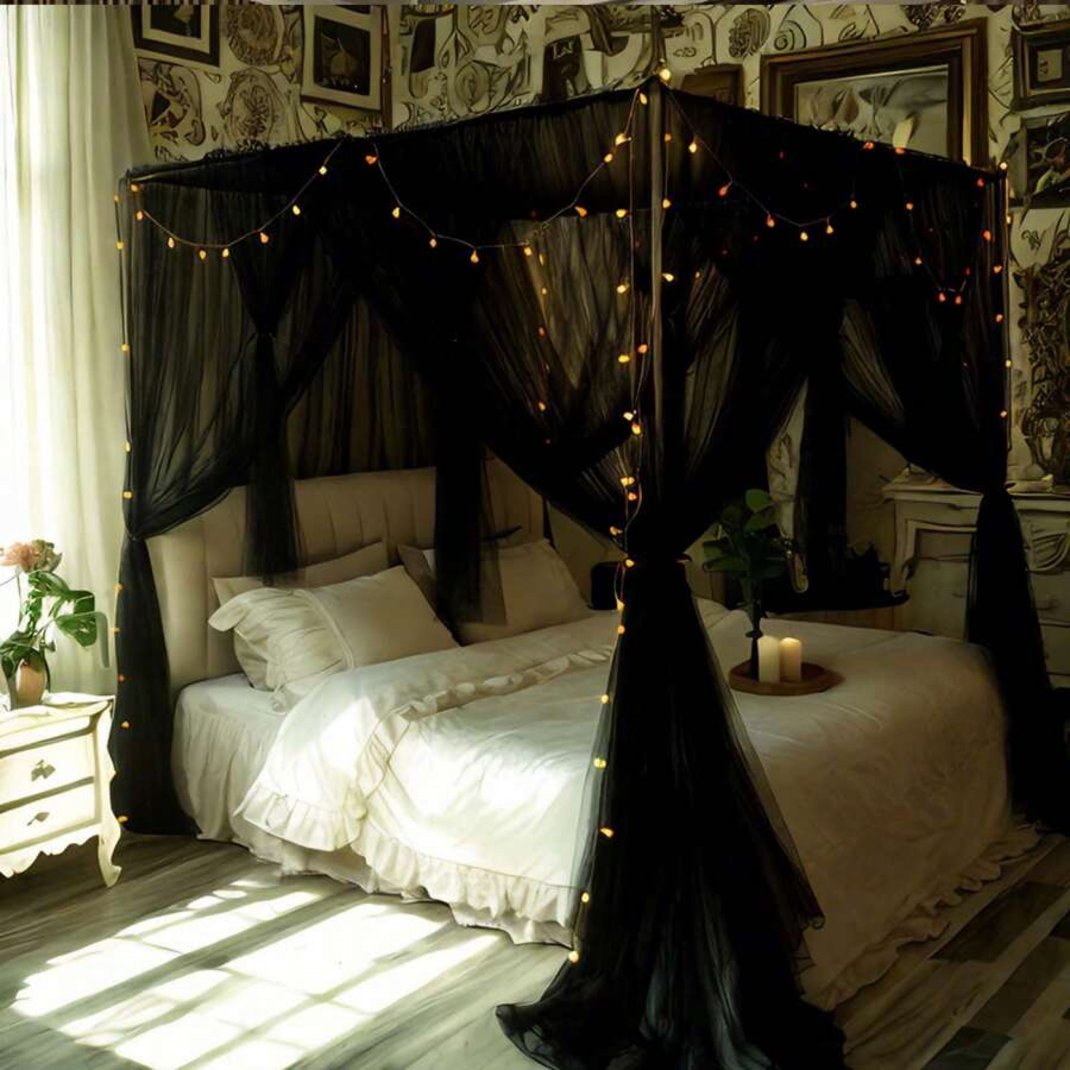 Romantic Canopy Bed Curtains