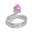 thumbnail image 1 of Four Prong Set 925 Sterling Silver 7 MM Pink CZ Women Mother's Day Gifts Ring, 1 of 2
