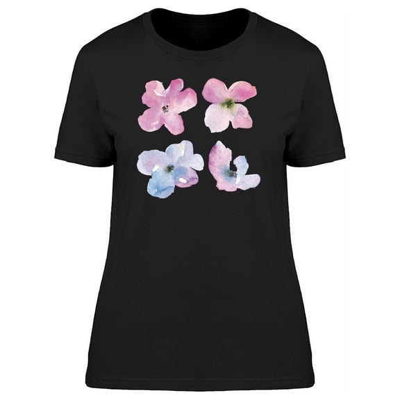 Four Purple Flowers Waterbrush Tee Women's -Image by Shutterstock