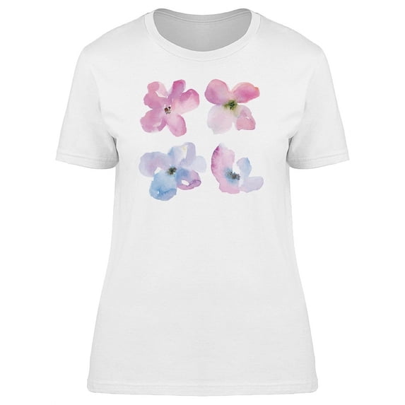 Four Purple Flowers Waterbrush Tee Women's -Image by Shutterstock