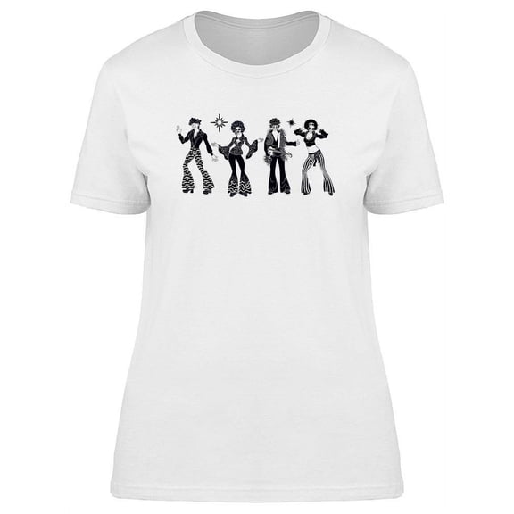 Four Retro Dancers T-Shirt Women -Image by Shutterstock, Female Small