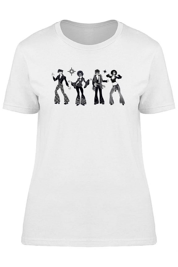 Four Retro Dancers T-Shirt Women -Image by Shutterstock, Female Small
