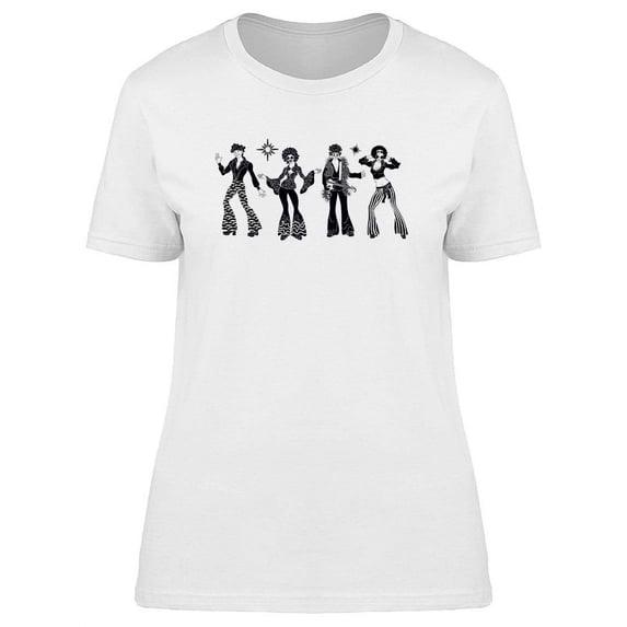 Four Retro Dancers T-Shirt Women -Image by Shutterstock, Female XX-Large