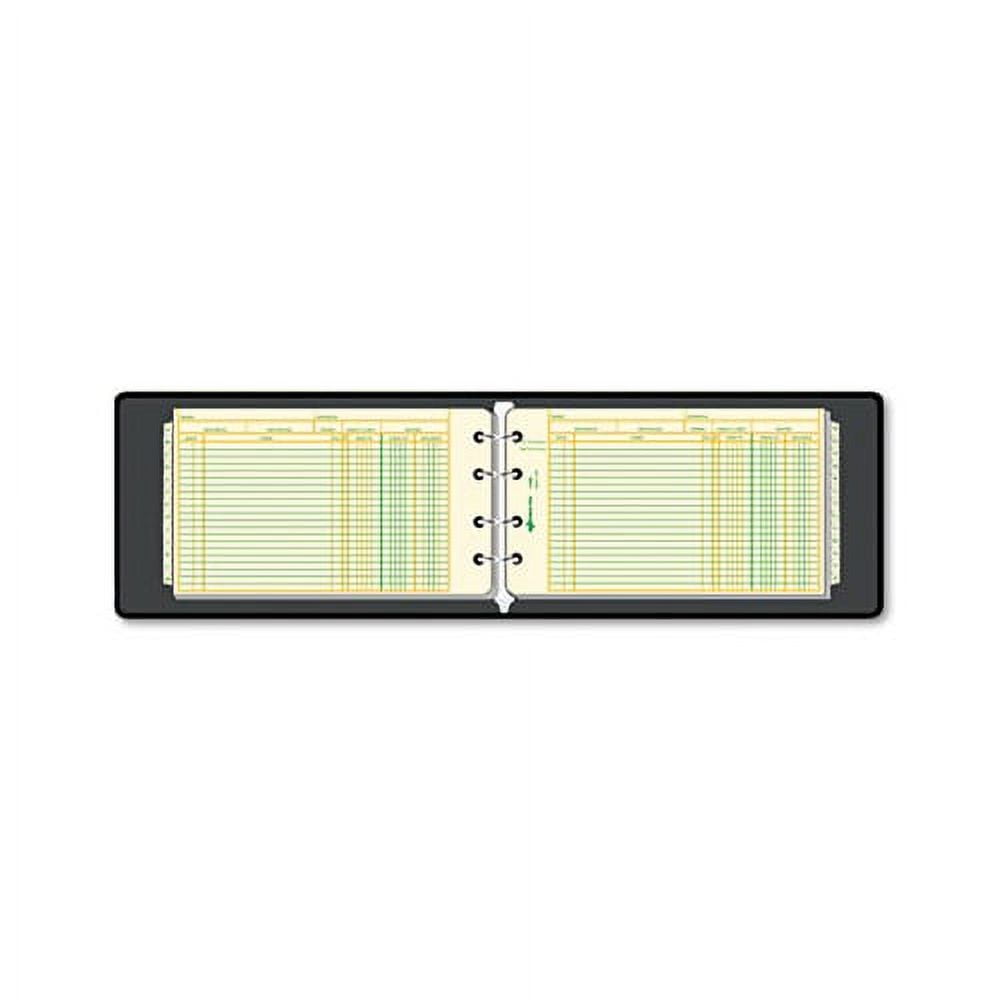 Four-Ring Ledger Binder Kit 100 Ledger Sheets, 8 1/2 x 5
