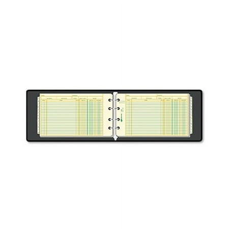 Four-Ring Ledger Binder Kit 100 Ledger Sheets, 8 1/2 x 5