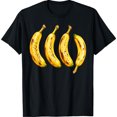 Four Ripe Bananas Yellow Fruit Illustration T-Shirt - Walmart.com