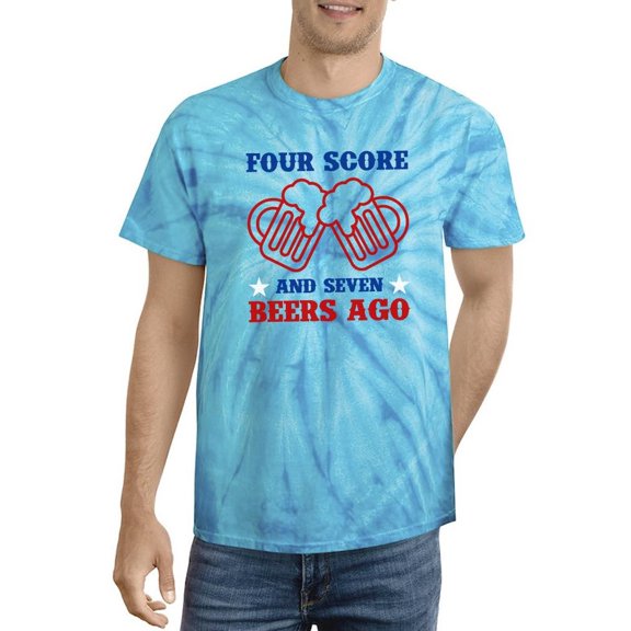 Four Score And Seven Beers Ago Tie Dye Cyclone Men -Image by Shutterstock, Male XX-Large
