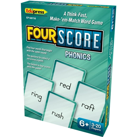 Four Score Card Game: Phonics [EP66116]
