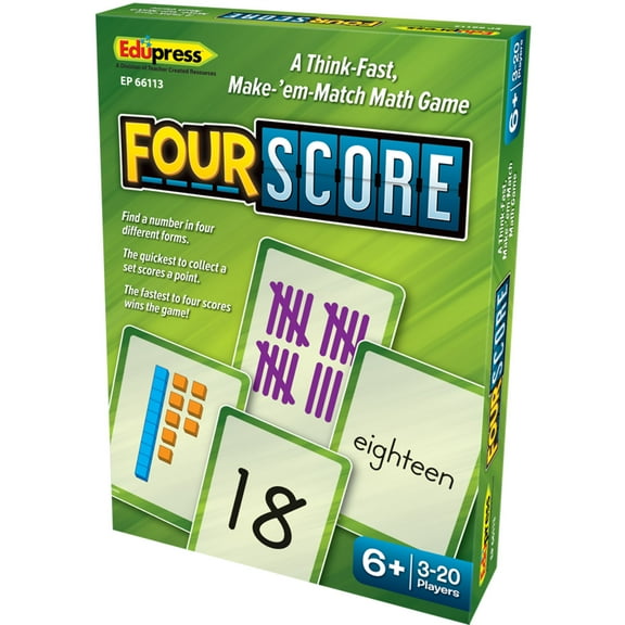 Teacher Created Resource Four Score Card Game